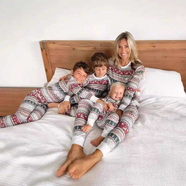 2025 Amazon Autumn and Winter Christmas New Parent-Child Wear Home Suit Pajamas