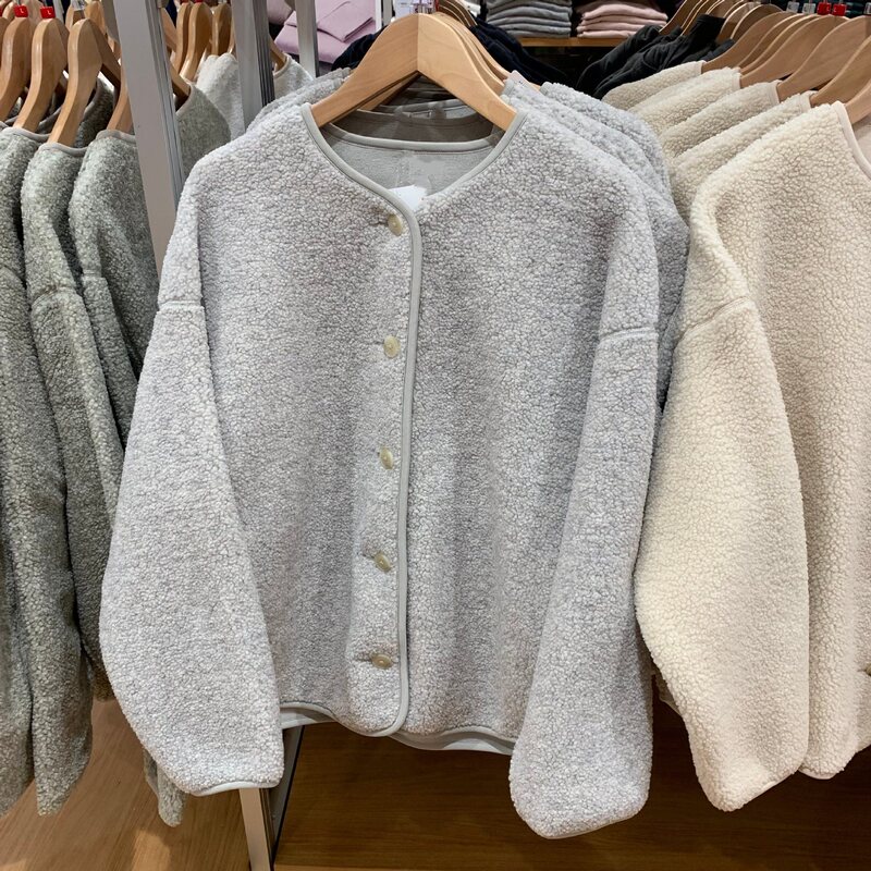 Women's Faux Shearling Fleece Casual Cardigan Long Sleeve Loose Fit Warm Outerwear 479616/48830 Women's Faux Shearling Fleece Casual Cardigan Long Sleeve Loose Fit Warm Outerwear 479616/48830