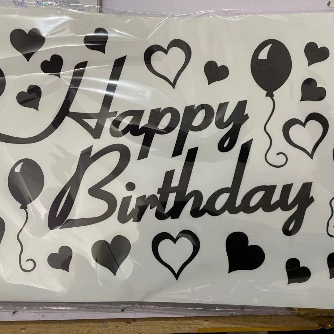 Nueva ola bola pegatinas Feliz cumpleaños pastel fiesta pegatinas creativo DIY globo decorativo pegatinas decoración del partido