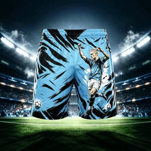 Mbappé adult and children's supporter American fashion shorts football star 3D printed fan casual pants Mbappé adult and children's supporter American fashion shorts football star 3D printed fan casual pants