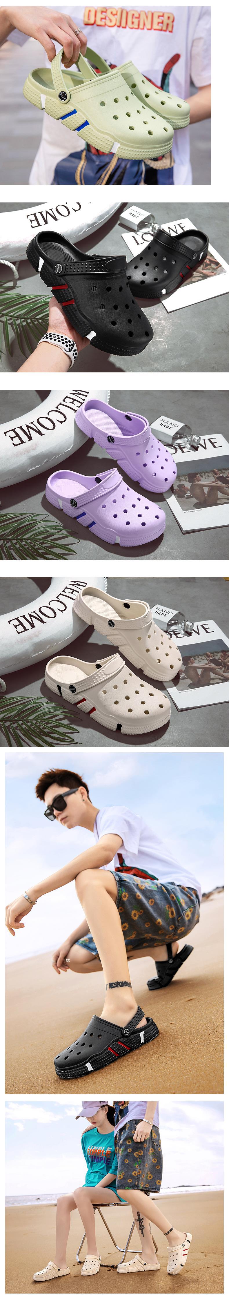 Chaussures de grotte pour hommes, pantoufles d'extérieur à la mode, sandales personnalisées à double usage, antidérapantes pour la maison, nouvelle plage d'été_voghion.com