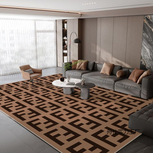2025 New Black Living Room Carpet Bedroom Light Luxury Floor Mat No-Wash Wipeable Sofa Gaming Room Coffee Table Blanket