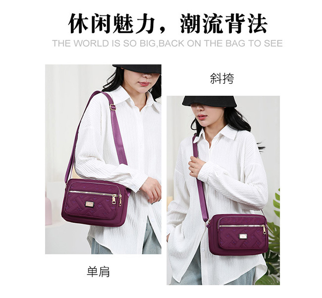 Neue Stil-Crossbody-Tasche zum Ausgehen, große Tasche für Einzelhandelstische, leichte Luxus-Kleinquadrat-Tasche, französische Kleinreisetasche, modische Oxford-Stoff-wasserdichte Geldbörse
