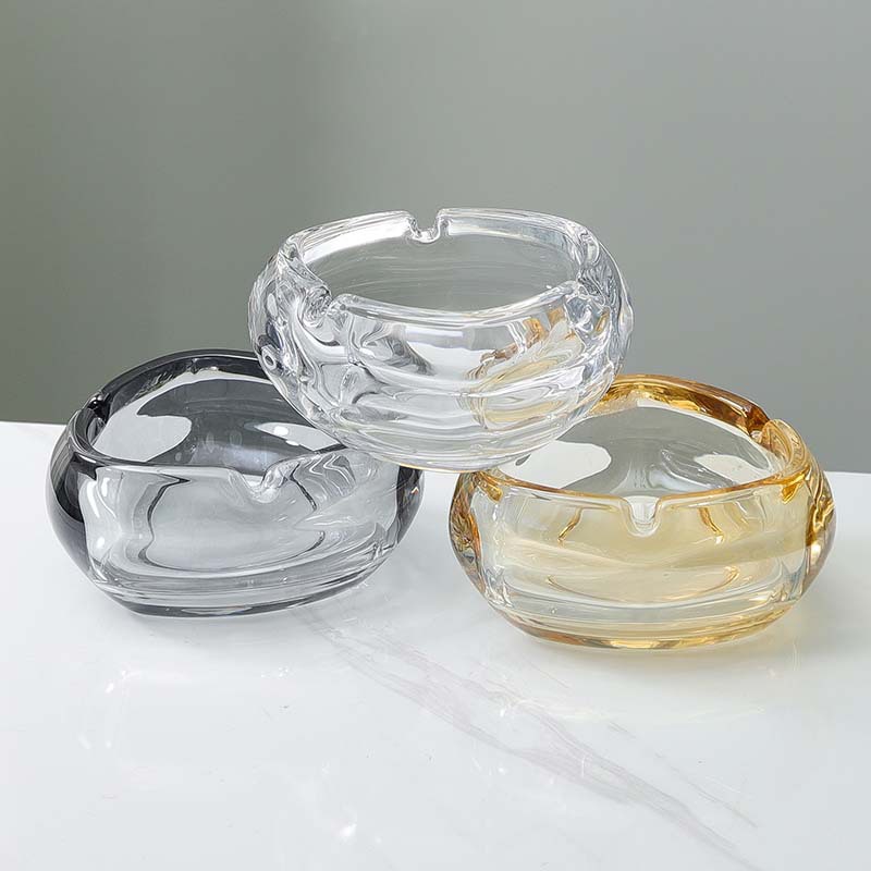 Cenicero de vidrio cenicero de hotel comercial oficina creativo simple sala de estar del hogar en forma de melocotón cenicero anti-polvo