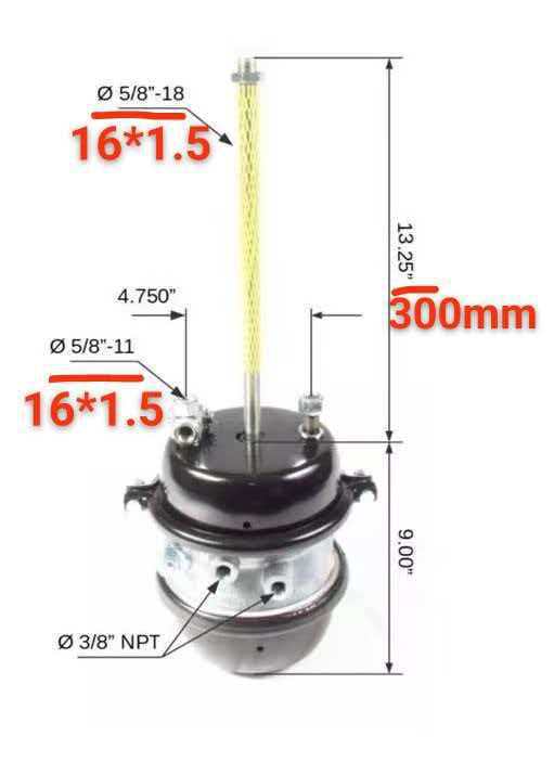 American-Style Trailer T30/30 Dual-Chamber Brake Air Chamber Bpw Heavy Truck Axle High-Stroke Fuwa Axle Universal