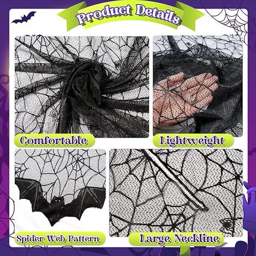 Halloween Spider Web Bat cloak Western and Eastern black festival adult and children shawl cape interlock clothing polyester