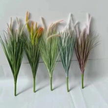厂家批发仿真狗尾巴草把束假草假绿植室内装饰造景插花仿真狗尾草