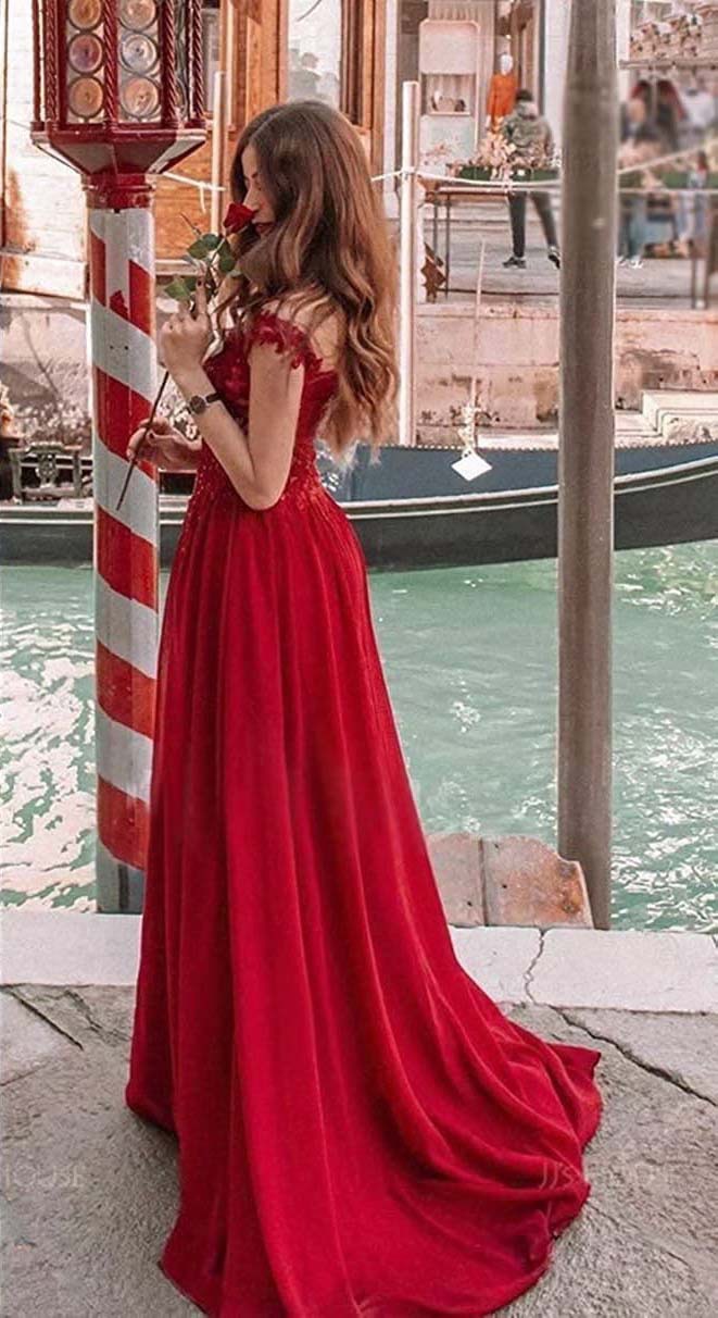 Comercio exterior europeo y americano Amazon vestido de noche 2022 Otoño e Invierno fuera del hombro damas banquete vestido de fiesta