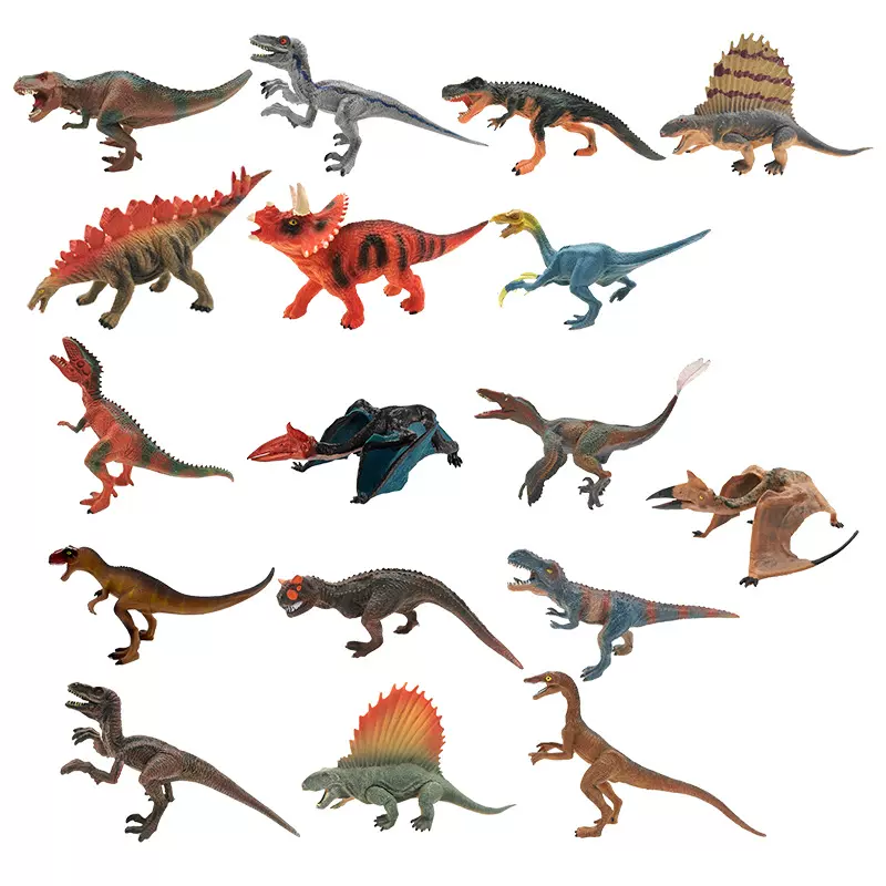 跨境仿真静态实心恐龙模型摆件儿童认知亲子互动玩具套装工厂批发