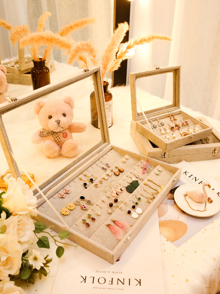 耳环收纳盒首饰耳钉家用防氧化神器大容量收拾项链耳坠饰品展示架