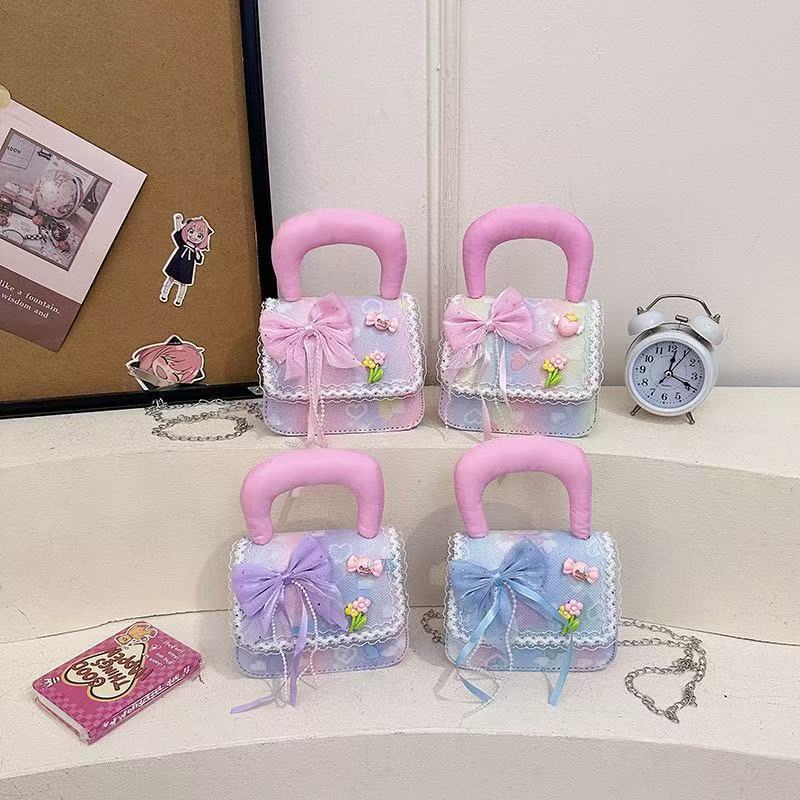 Bolso de niñas regalo de Año Nuevo bolso de hombro para niños 2025, nuevo estilo princesa bolso de mano extranjero gradiente versátil bolso de mochila