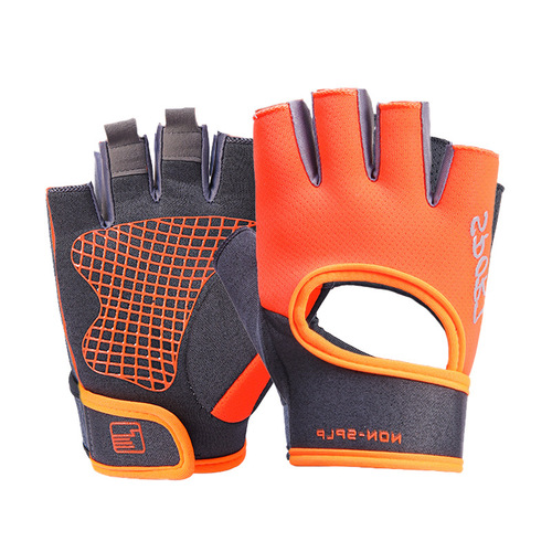 Factory Sports Fitness Half Finger Shock Absorbing Yoga Weightlifting Training Outdoor Breathable Durable Slip-Resistant Riding Gloves
