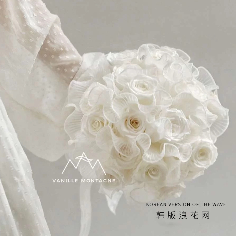 Hilo de aerosol de perlas de estilo coreano plisado hilo de perlas DIY bolsa de hilo de flores forro de hilo de malla de flores materiales de embalaje al por mayor