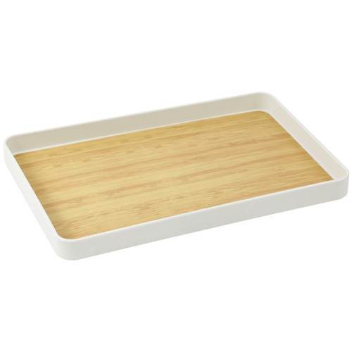 Japanese saucer household tray rectangular cup holder imitation wood grain plate barbecue plate fruit plate living room candy plate