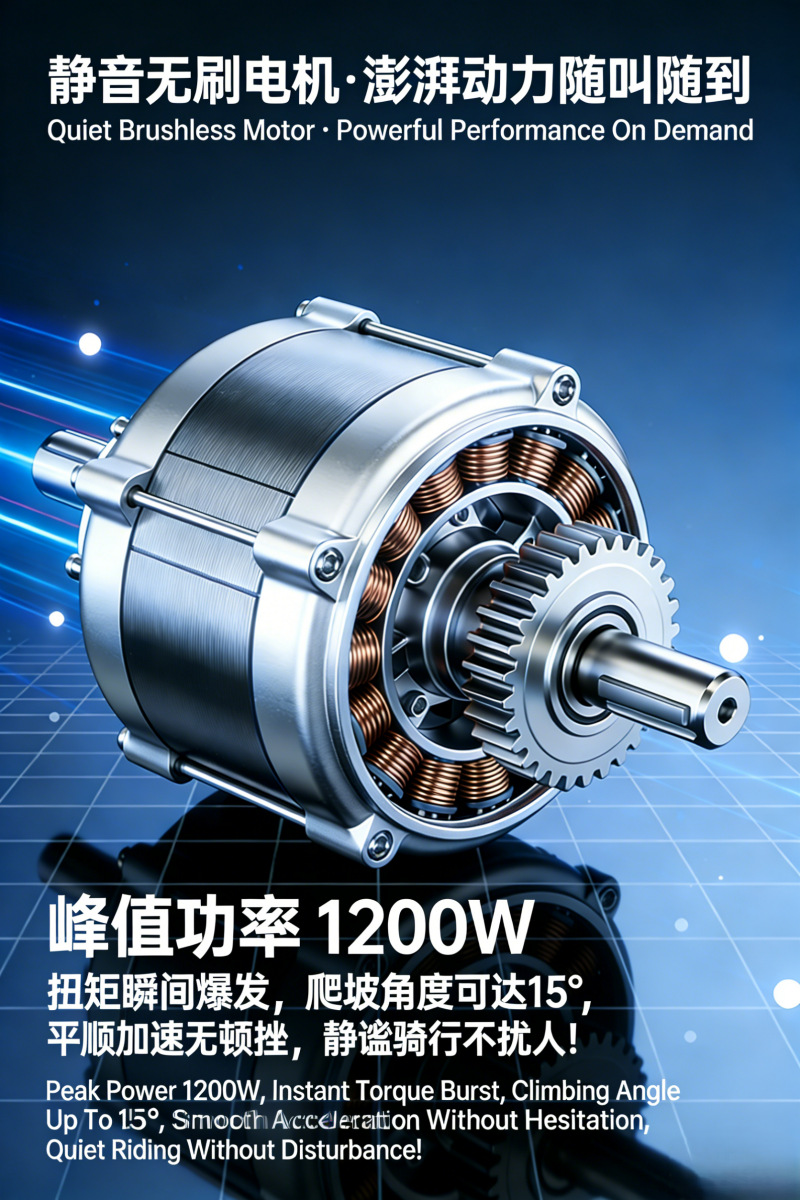 Electric Scooter High-Speed Long-Range Lithium Battery Motorcycle