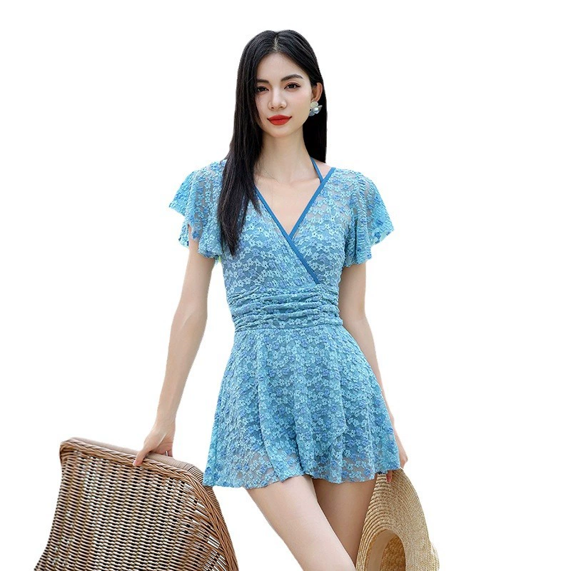 Summer fresh swimwear, skirt for swimming, high waist, fitted