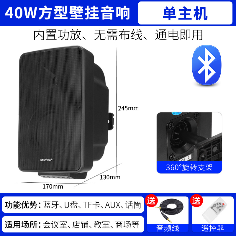 Xianke 1043 Altavoz Bluetooth inalámbrico de audio de pared activo Altavoz de interior para salas de conferencias de graves pesados