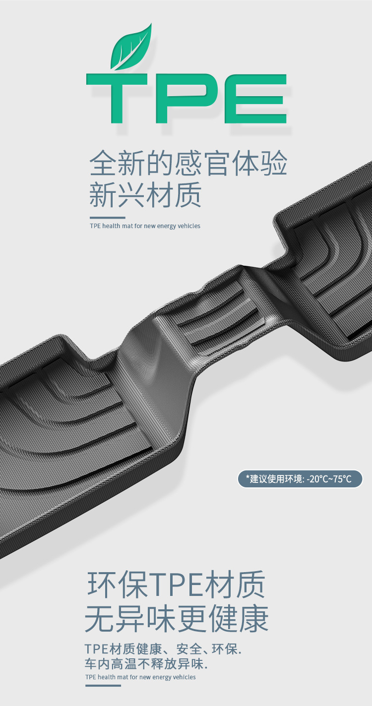 Suitable for 18-24 Bmw 3 Series Long-Wheelbase Car Floor Mats Tpe Fully Environmentally Friendly Special Car Floor Mats and Trunk Mats