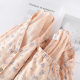 Women's Cotton Double-Layer Yarn Short-Sleeved Capri Pants Home Wear Thin Summer Simple Casual Wide-Leg Pants Pajamas suit