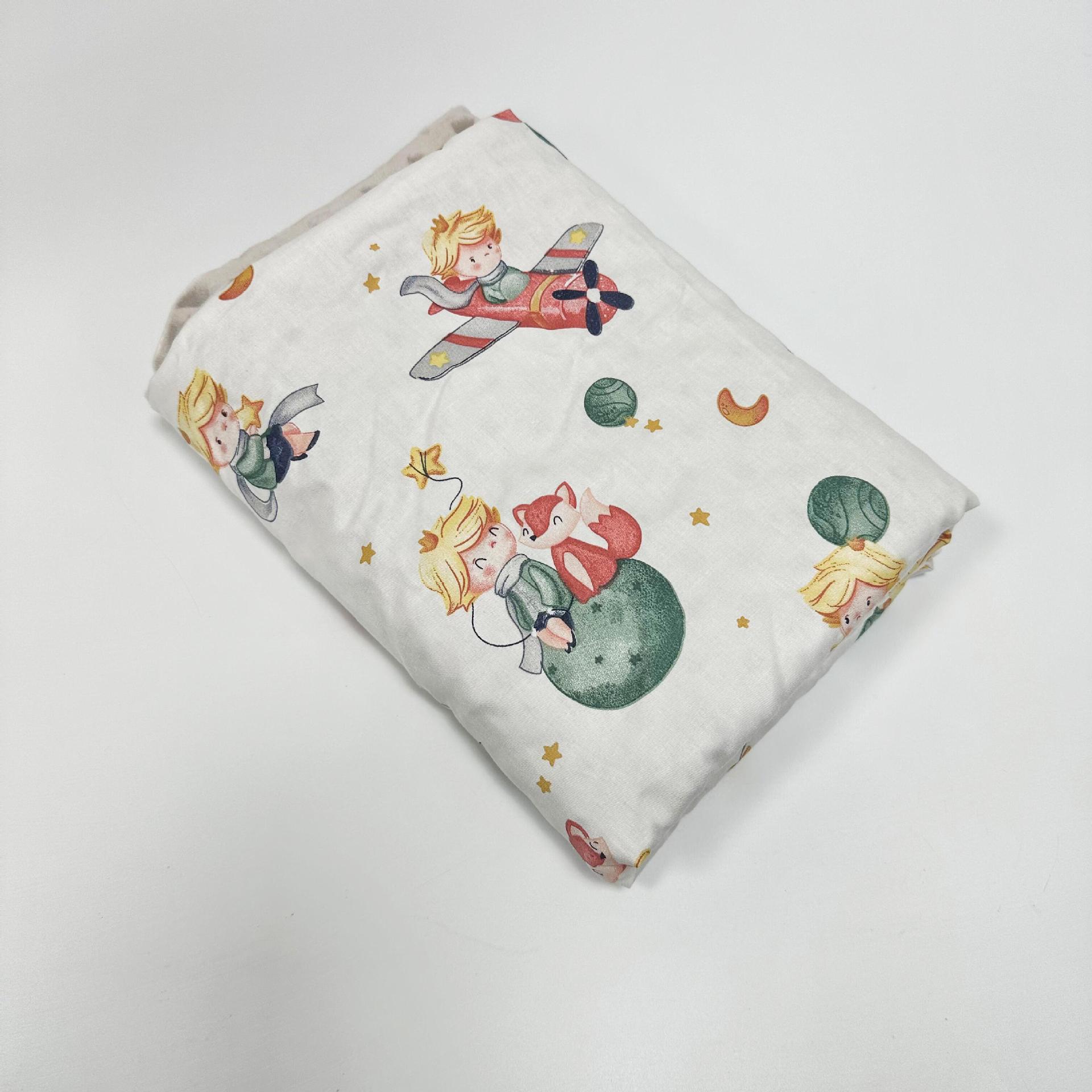 Algodón para niños Four Seasons Beanie manta de felpa calmante ropa de abrigo Beanie manta de primavera y otoño de doble capa cubierta de bebé edredón de felpa corta