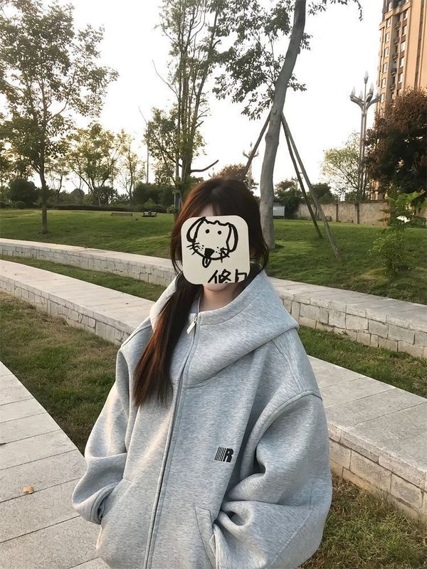 FIRSTVIEW官方重磅连帽卫衣外套女早秋印花韩系穿搭上衣高街|undefined