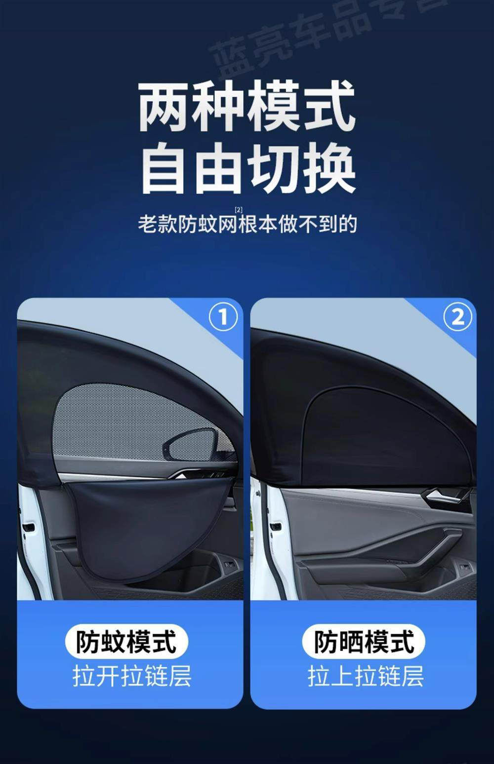 Car Window Mosquito Net, Car Mosquito Screen, Sunshade Curtain, Sun Protection Car Window Screen, Privacy and Insect-Proof