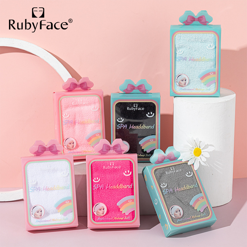 RUBUFACE Spot Face Washing Hair Band Yoga Headband Makeup Hairband Beauty Salon Headband Velcro Hair Band