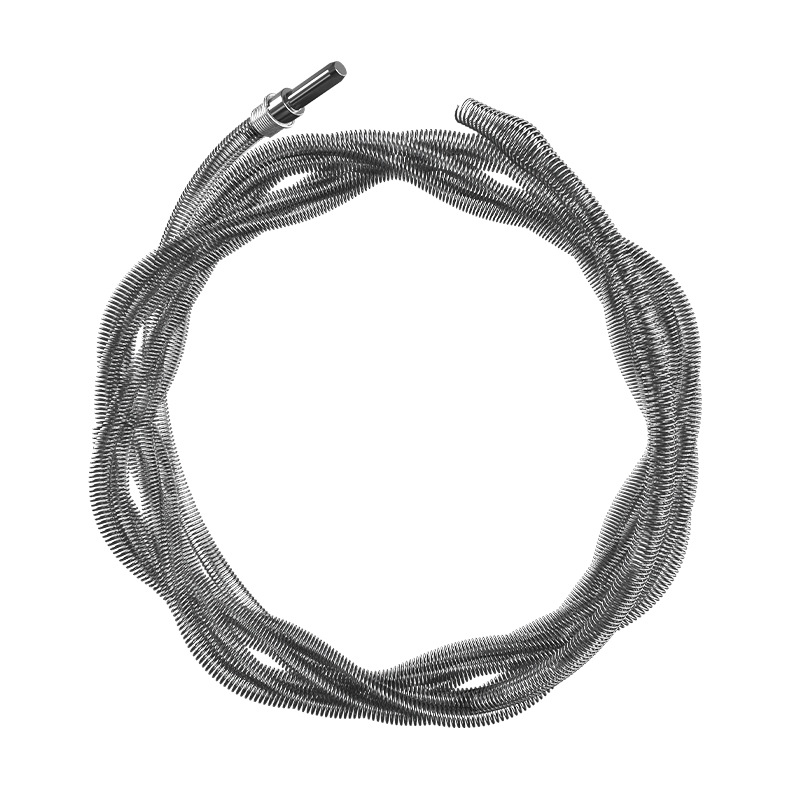 Resorte para desatascar desagües con taladro eléctrico doméstico, resorte de alta densidad de 10 mm de grosor y encriptado, específico para desatascar desagües.