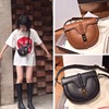 new pattern fashion Semicircle Saddle bag genuine leather ck Single room Messenger Female bag Lock catch cowhide Little bag