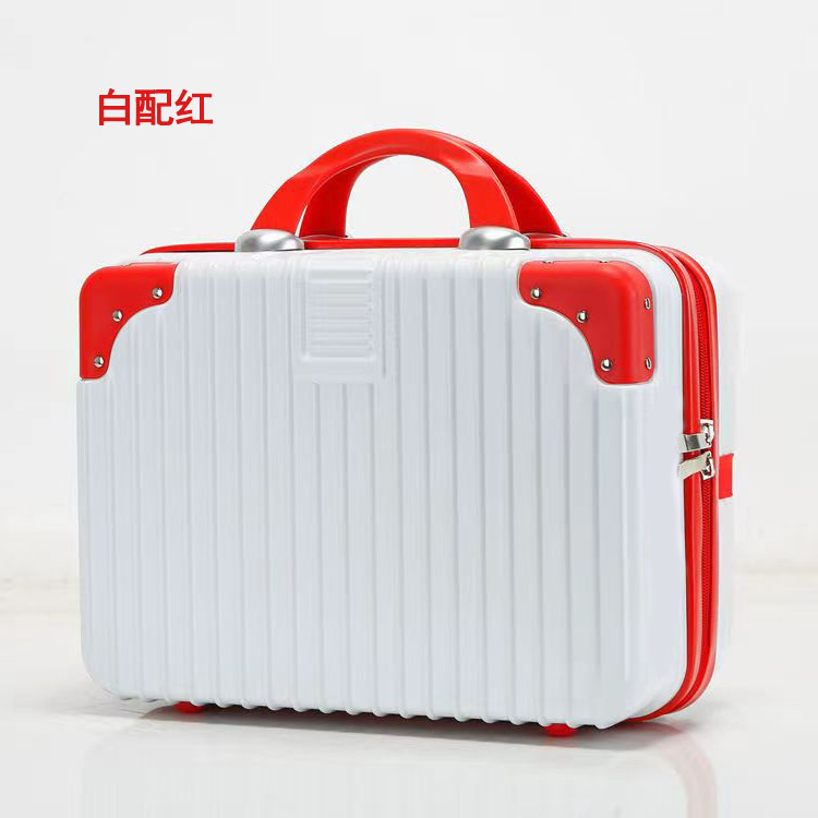 Mayorista de 7 pulgadas 14 pulgadas con patrón de logotipo maleta ABS maquillaje caja de embarque de mano bolsa de viaje maleta