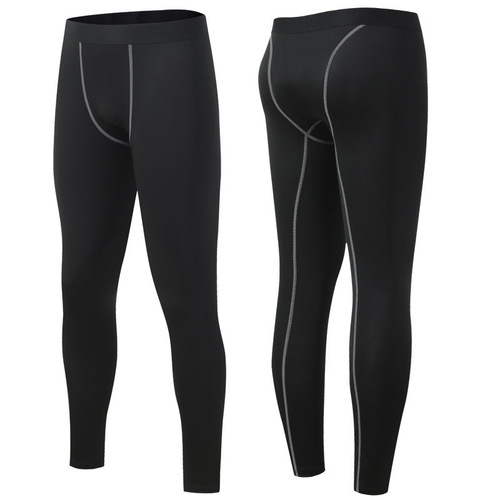 Sports tights men's summer basketball fitness pants running training quick-drying breathable track and field stretch leggings