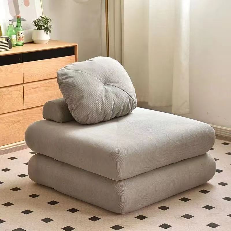 Fábrica directa sofá perezoso bloque de tofu sofá cama pequeña casa dormitorio individual tatami sala de estar tela de limpieza