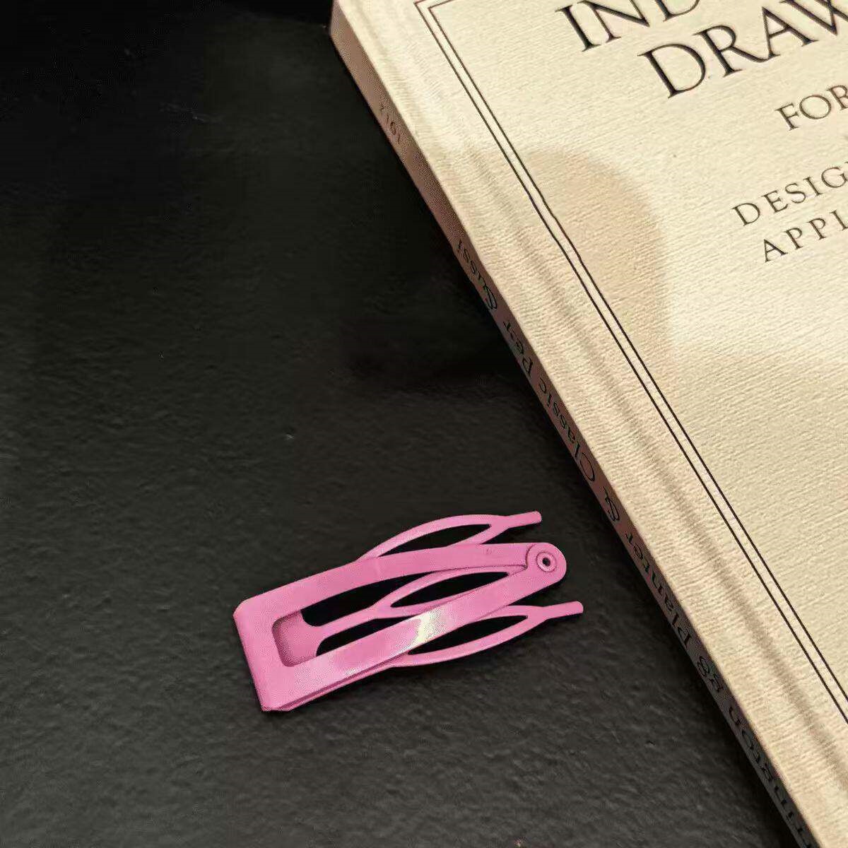 4 # Pink comb clip, small size, approximately 4.5cm