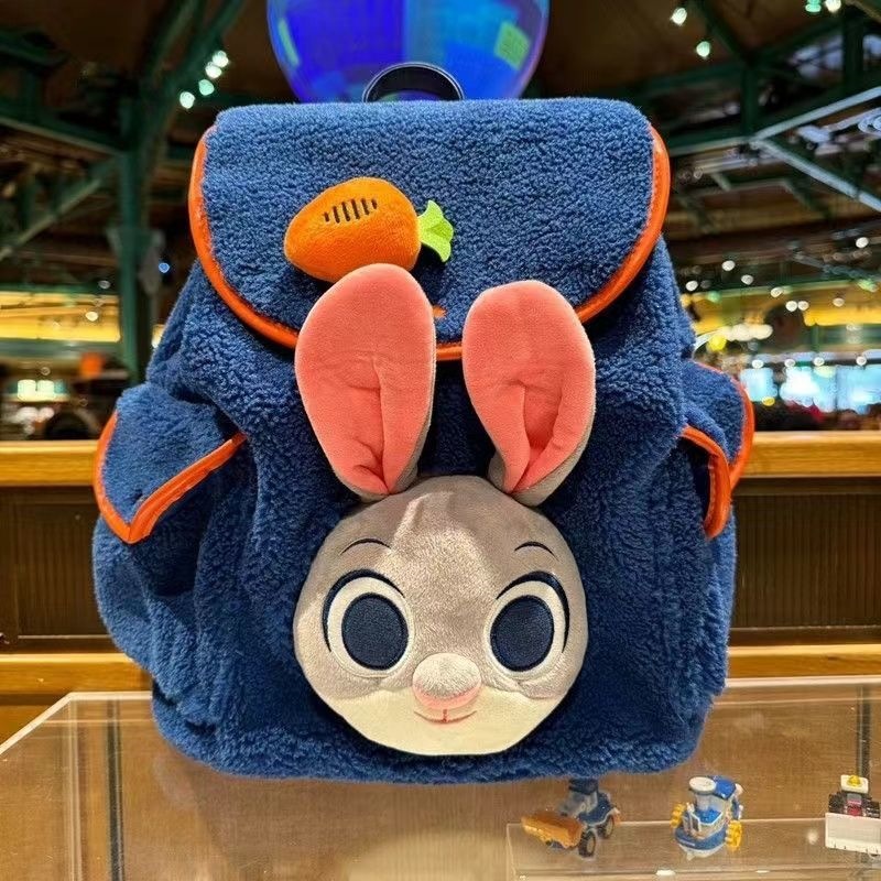 2024新疯狂动物城朱迪兔耳朵大脸双肩可爱礼物书包少女学生双肩包