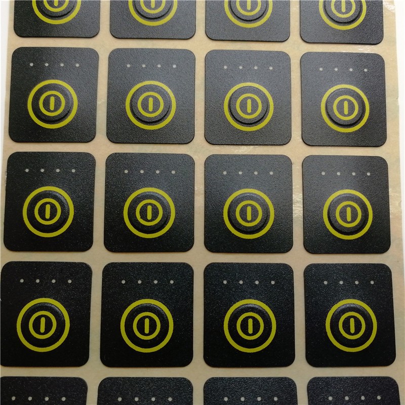 丝印磨砂不干胶贴PVC面板贴纸磨砂PC防水标签有电危险标志贴 滴塑