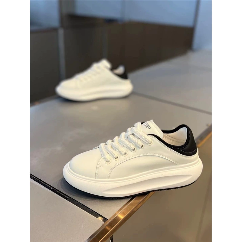 2024 весенние новые белые туфли, мужская повседневная обувь, модная мужская универсальная дышащая обувь, мужские туфли с круглым носком bjd