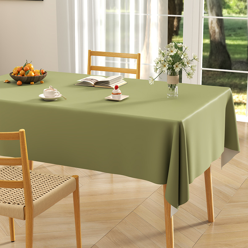 Mantel de color sólido de alta calidad, sin lavado, impermeable y a prueba de aceite, mesa de centro, mantel suave, mantel de piel de cordero, mantel rectangular
