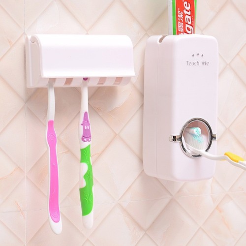 Korean fully automatic toothpaste squeezer set touch me toothpaste squeezer five-position toothbrush holder English packaging