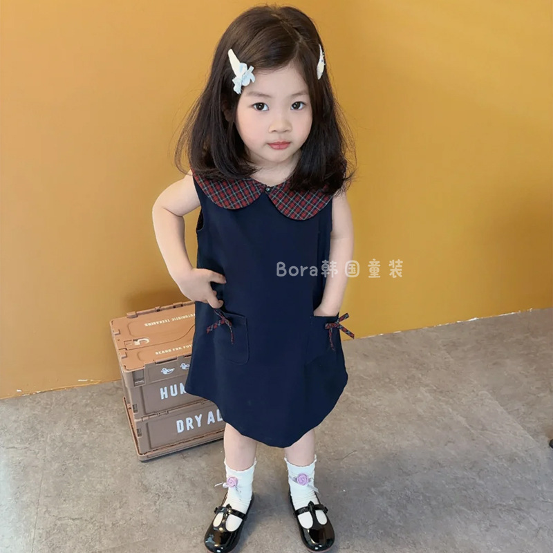 女童连衣裙儿童夏装2025新款韩系高级感裙子宝宝潮流公主背心裙潮