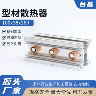 Profile Radiator 100X38X260 Flat Thyristor Double Silicon Reverse Parallel 30013060 Aluminum Cooling