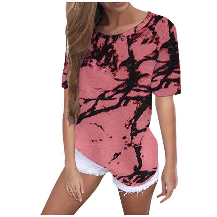 Tie Dye Printed Short-Sleeved T-Shirt NSYHY106406