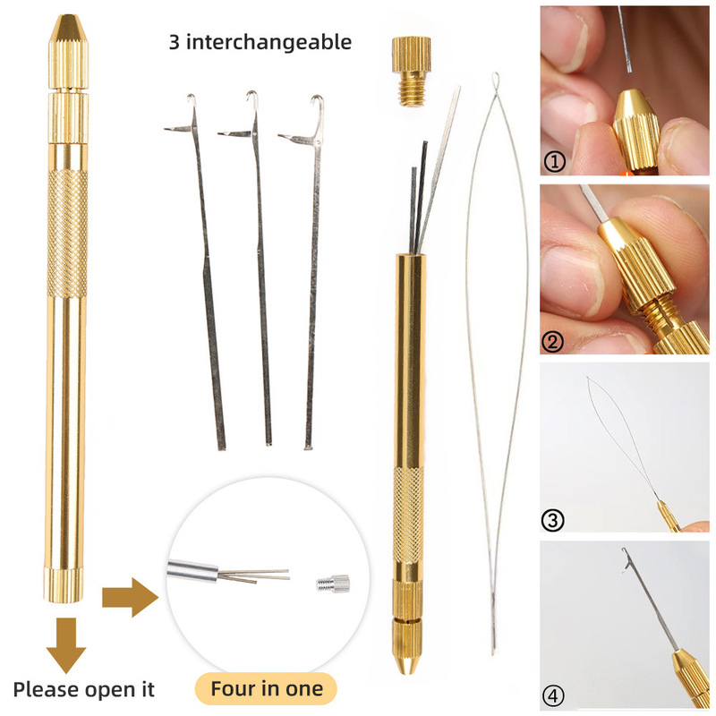 Manufacturer Wholesale Crochet Wig Tools Metal 4-in-1 Hair Weaving Beading Tool Adjustable Wig Tools Manufacturer Wholesale Crochet Wig Tools Metal 4-in-1 Hair Weaving Beading Tool Adjustable Wig Tools
