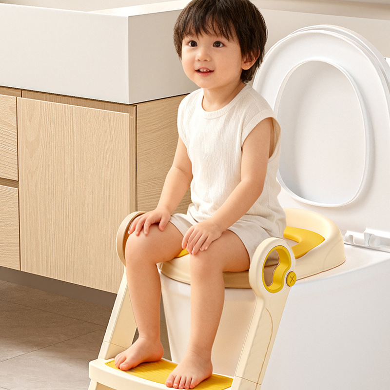 Children's Toilet Ladder, Foldable Baby Toilet Aid, Toilet Ladder with Handrails for Boys and Girls