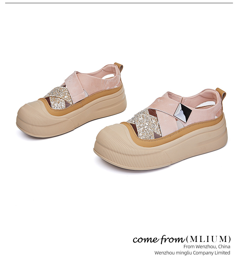 Genuine Leather White For Women 2026 Summer New Hollow Breathable Casual Thick Sole Height Increasing Sneakers High-End_vogvips.com