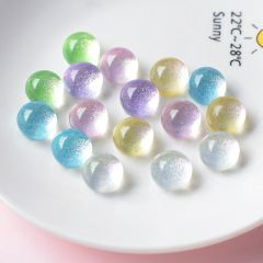 幻彩透明星空半円樹脂部品髪飾り洞靴diy材料卸売りpj1443