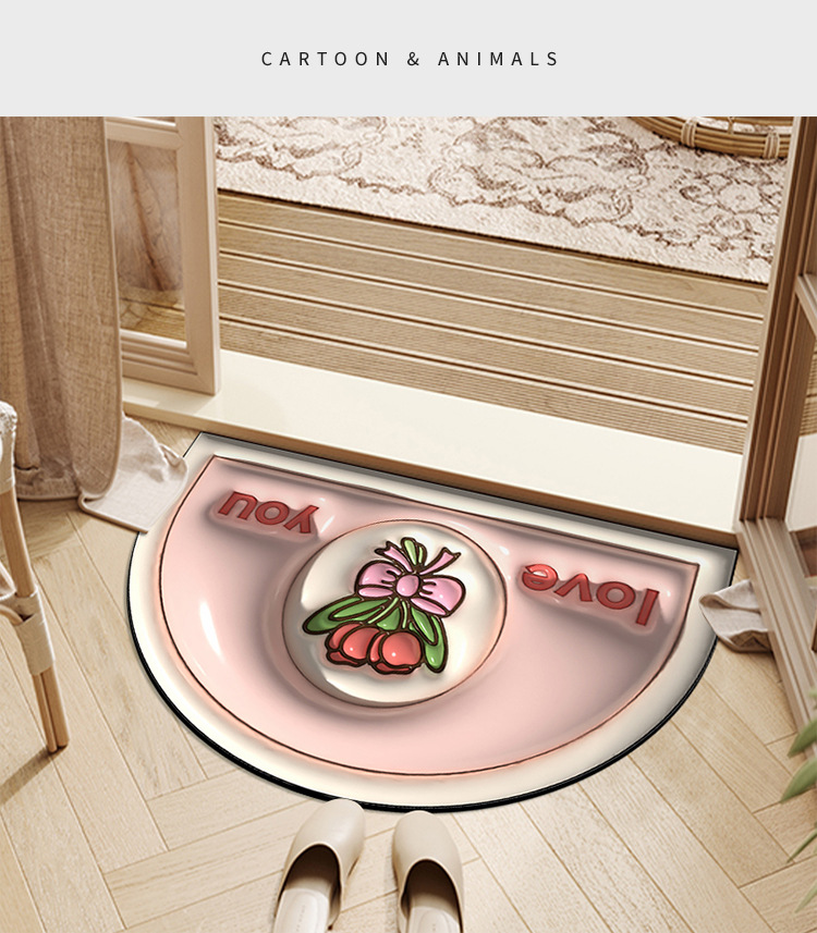 地垫地毯,硅藻泥地垫,吸水速干脚垫,浴室地垫,3D膨胀小花地垫