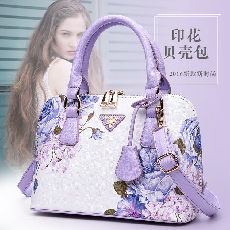 New trendy printed shell bags, European and American women's bags, single-shoulder crossbody hand-held women's bags, cross-border one-piece delivery worldwide undefined