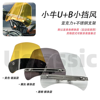 lights, custom seat cushions, front – Electric vehicle fender - yellow-acrylic-small-windscreen-with-horizontal-stripes-please-specify-other-styles-in-the-notes