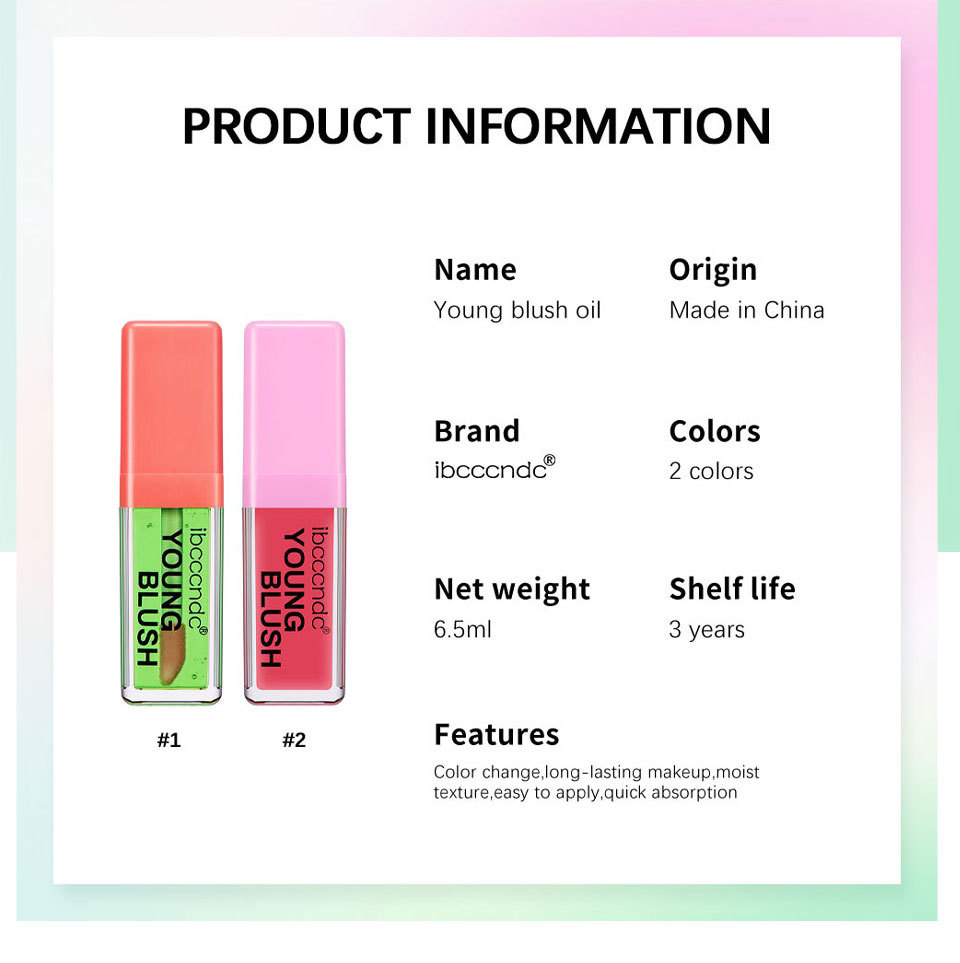 ibcccndc Liquid Blush Oil Brightens and moisturizes Blush, Warming liquid blush undefined