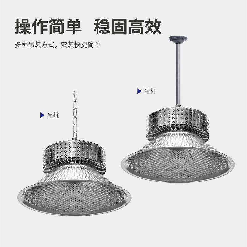 Lámpara industrial y minera LED con aletas de 150W 300W, iluminación para estadios, lámpara colgante de techo, luz para taller, almacén, fábrica, alto brillo